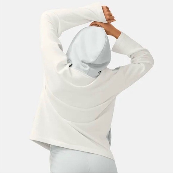 Outdoor Voices Soft Cotton Oversized Hoodie- dove/ bone - Picture 9 of 9